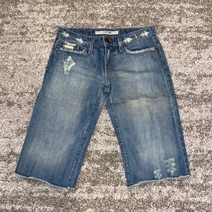 Joes jeans denim distressed Bermuda shorts